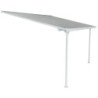 Pergola adossée en alu laqué blanc ajustable - 3,75x2,55m X-METAL