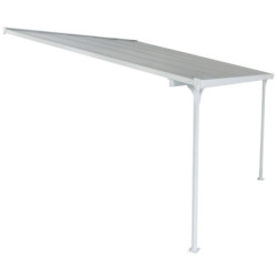 Pergola ajustable en aluminium laqué blanc 3,05x3,14m X-METAL