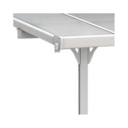Pergola ajustable en aluminium laqué blanc 3,05x3,14m X-METAL