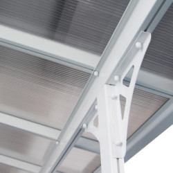 Pergola ajustable en aluminium laqué blanc 3,05x3,14m X-METAL