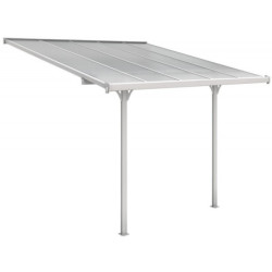 Pergola ajustable en aluminium laqué blanc 3,05x3,14m X-METAL