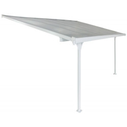 Pergola ajustable en aluminium laqué blanc 3,05x4,36m X-METAL