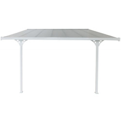 Pergola ajustable en aluminium laqué blanc 3,05x4,36m X-METAL