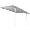 Pergola ajustable en aluminium laqué blanc 3,05x4,36m X-METAL