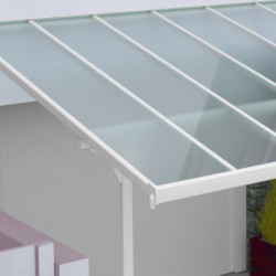 Pergola ajustable en aluminium laqué blanc 3,05x5,57m X-METAL