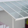 Pergola ajustable en aluminium laqué blanc 3,05x5,57m X-METAL