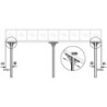 Pergola ajustable en aluminium laqué blanc 3,05x5,57m X-METAL
