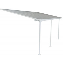 Pergola ajustable en aluminium laqué blanc 3,05x5,57m X-METAL