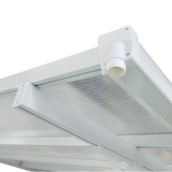 Pergola ajustable en aluminium laqué blanc 3,05x5,57m X-METAL