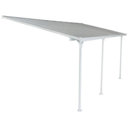 Pergola ajustable en aluminium laqué blanc 3,05x6,18m X-METAL