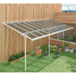 Pergola ajustable en aluminium laqué blanc 3,05x6,18m X-METAL