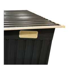 Abri 3 vélos, 3,32m² en métal anthracite + Kit d'ancrage X-METAL