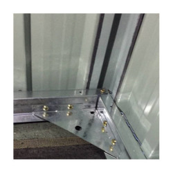 Abri 3 vélos, 3,32m² en métal anthracite + Kit d'ancrage X-METAL