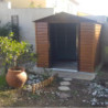 Abri de jardin 4,6m² en métal aspect bois + kit d'ancrage - X-METAL