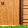 Abri de jardin 6,62m² métal aspect bois + kit d'ancrage - X-METAL