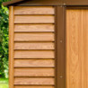 Abri de jardin 6,62m² métal aspect bois + kit d'ancrage - X-METAL