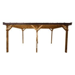 Carport Gardy Shelter 16m² en bois traité insecticide et fongicide