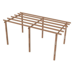 Carport Gardy Shelter 16m² en bois traité insecticide et fongicide
