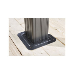 Pergola alu anthracite et acier galvanisé Messina 3,63x4,83m SOJAG