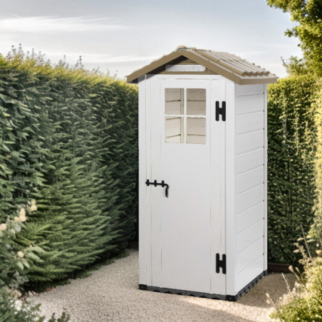 Abri de jardin 0,93m² en PVC + plancher Evo Tuscany 80 – Garofalo