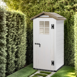 Abri de jardin 0,93m² en PVC + plancher Evo Tuscany 80 – Garofalo