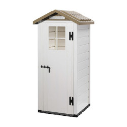 Abri de jardin 0,93m² en PVC + plancher Evo Tuscany 80 – Garofalo