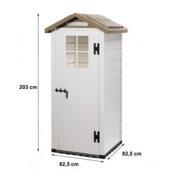 Abri de jardin 0,93m² en PVC + plancher Evo Tuscany 80 – Garofalo