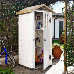 Abri de jardin 0,93m² en PVC + plancher Evo Tuscany 80 – Garofalo