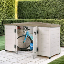 Coffre de jardin en résine  avec plancher 1800L BOX EVO 200 – Garofalo