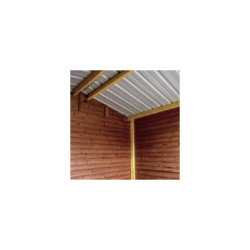 Abri en bois thermo traité 7,04m² Therma + toit acier HABRITA