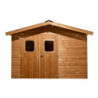 Abri de jardin en bois thermowood 10,60m² + toit acier - HABRITA