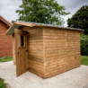Abri de jardin en bois thermowood 10,60m² + toit acier - HABRITA