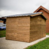 Abri de jardin en bois thermowood 10,60m² + toit acier - HABRITA