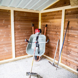 Abri de jardin en bois thermowood 10,60m² + toit acier - HABRITA