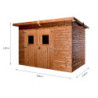Abri de jardin thermowood 6,45m² toit plat Onduline Theora HABRITA