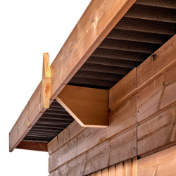 Abri de jardin thermowood 6,45m² toit plat Onduline Theora HABRITA