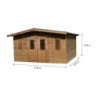 Abri bois thermowood 15,14m² Thermabri + toiture en acier HABRITA