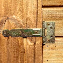 Abri bois thermowood 15,14m² Thermabri + toiture en acier HABRITA