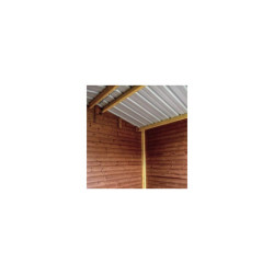 Abri bois thermowood 19,69m² Thermabri + toiture en acier HABRITA