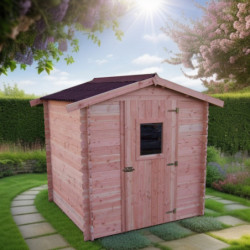 Abri DUBLIN 4,28m² en madriers Douglas 28mm sans plancher - HABRITA