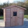 Abri DUBLIN 4,28m² en madriers Douglas 28mm sans plancher - HABRITA