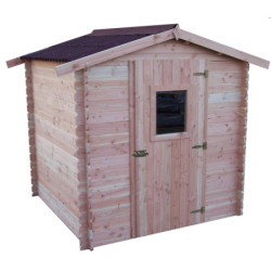 Abri DUBLIN 4,28m² en madriers Douglas 28mm sans plancher - HABRITA