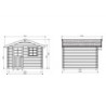 Abri Sologne 8,88m² en bois massif 28mm autoclave - SOLID