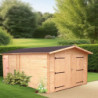 Garage DENIS 21,15m² en Douglas massif madriers 28mm - HABRITA