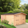Garage DENIS 21,15m² en Douglas massif madriers 28mm - HABRITA