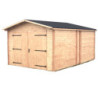 Garage DENIS 21,15m² en Douglas massif madriers 28mm - HABRITA