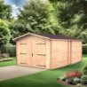 Garage DENIS 21,15m² en Douglas massif madriers 28mm - HABRITA