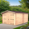 Garage DENIS 21,15m² en Douglas massif madriers 28mm - HABRITA