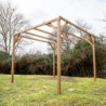 Pergola en bois thermowood 8,88m² THONON  sans couverture HABRITA
