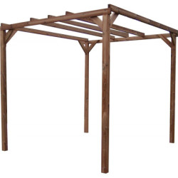 Pergola en bois thermowood 8,88m² THONON  sans couverture HABRITA